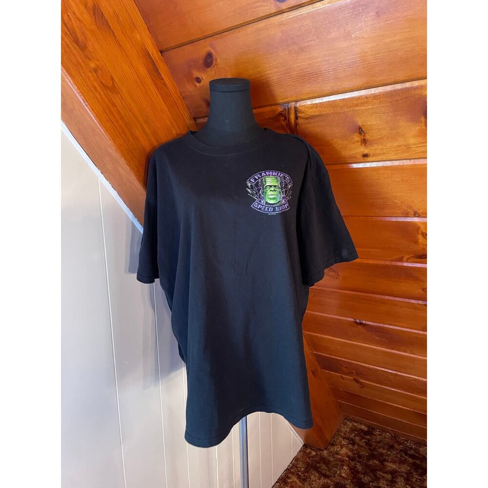 Hot Leathers Frankie's Speed Shop Frankenstein Black T-Shirt sz XL